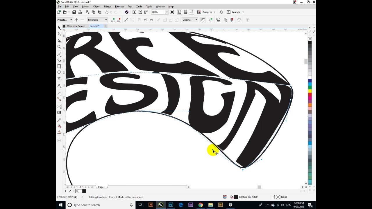 COREL DRAW YAZI DESEN ÇALIŞMALARI