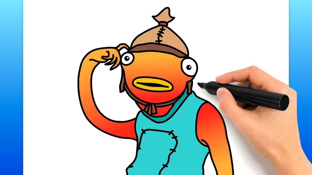 How To Draw Fishstick From Fortnite (Easy Drawing Tutorial)