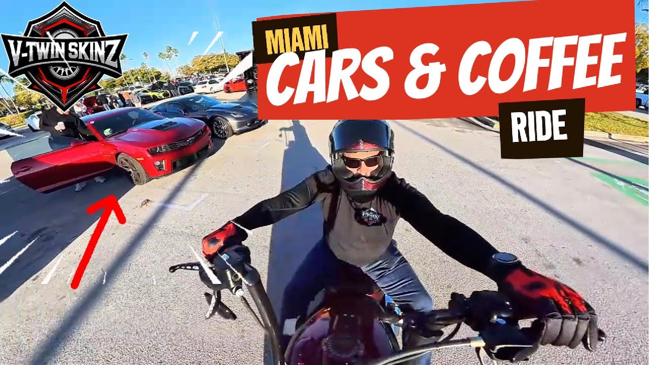 Воскресное настроение! ☕🏍️ Cars and Coffee Miami & Cafe 27 Group Ride | Vtwin Skinz
