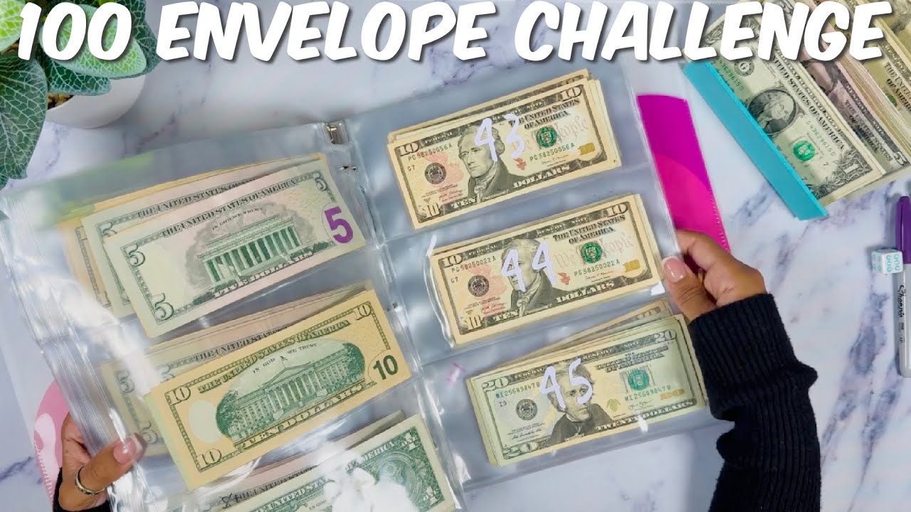 100 ENVELOPE SAVINGS CHALLENGE | CASH STUFFING | CASH ENVELOPES | CASH BINDERS | BLING PENS