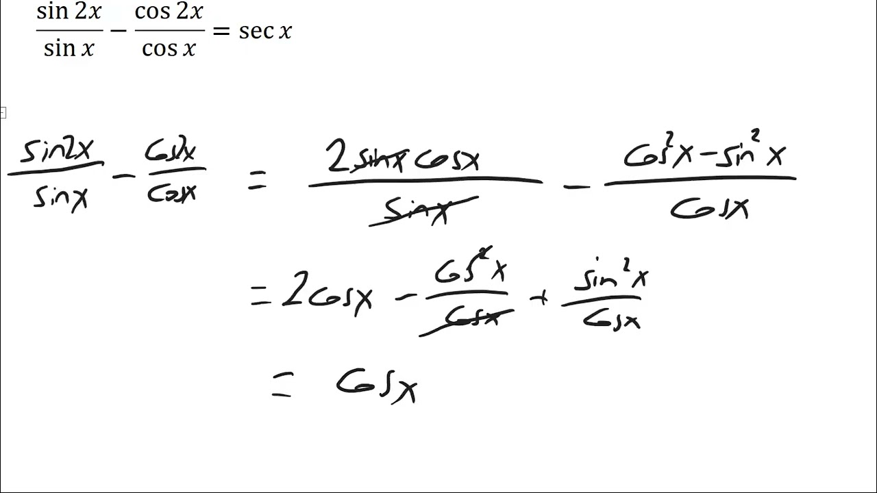Proving Trig Identities - Practice Video 2
