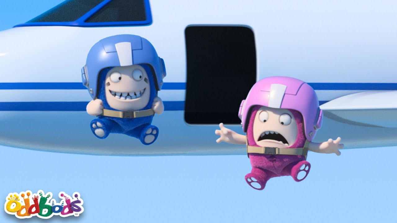 Skydiving for a Sticker?! Pogo’s Crazy Deal with Newt! 🪂 ✈️ | Oddbods | Kids Tv Shows