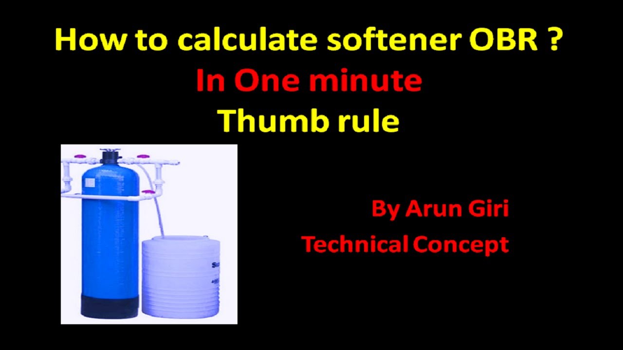[Hindi] What is Softener OBR? / OBR Calculation Thumb rule / Calculate Softener OBR in 1 minute