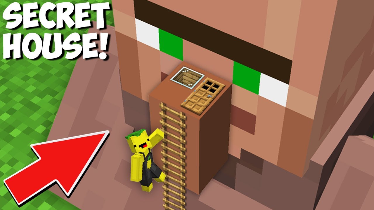 Who BUILT A SECRET HOUSE INSIDE A VILLAGER'S NOSE in Minecraft ? NEW TINY HOUSE !