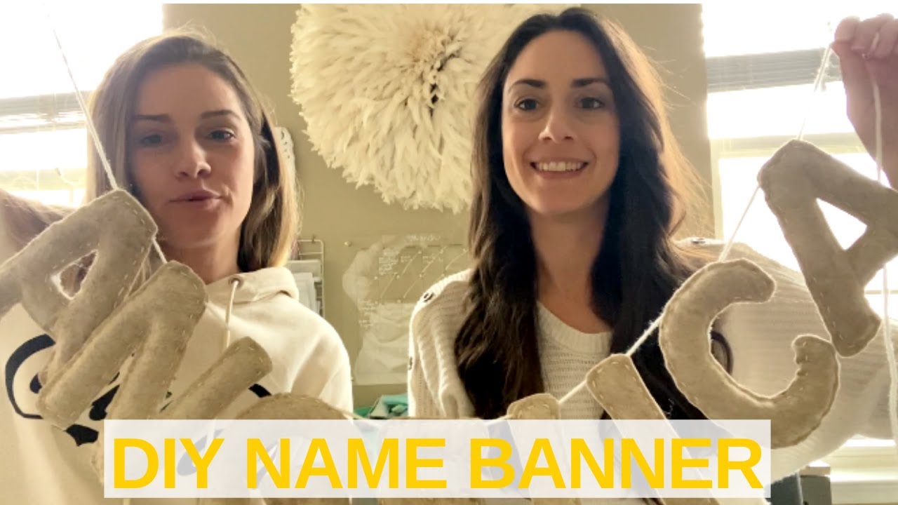 DIY name banner for babies | How to make a felt banner |Perfect gender-neutral baby gift