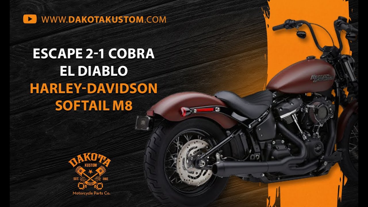 Escape 2-1 Cobra El Diablo Harley-Davidson Softail M8 - Dakota Kustom