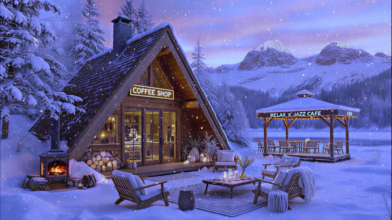 Smooth Bossa Nova Jazz Coffee Shop by the Fireplace | Great Mood for Work 5