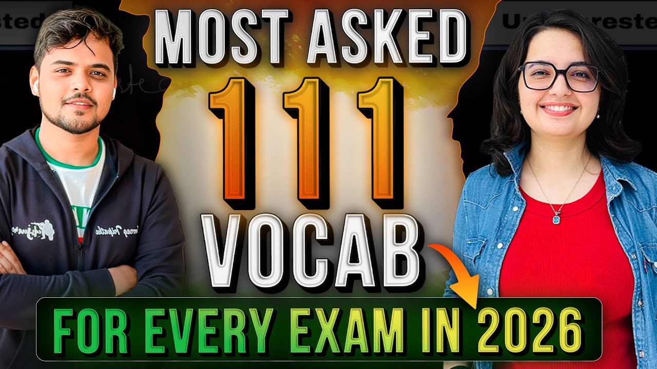 111 Most Asked Vocabulary Words for Every exam in 2026. Vocab through Imagination by Pooja ma'am