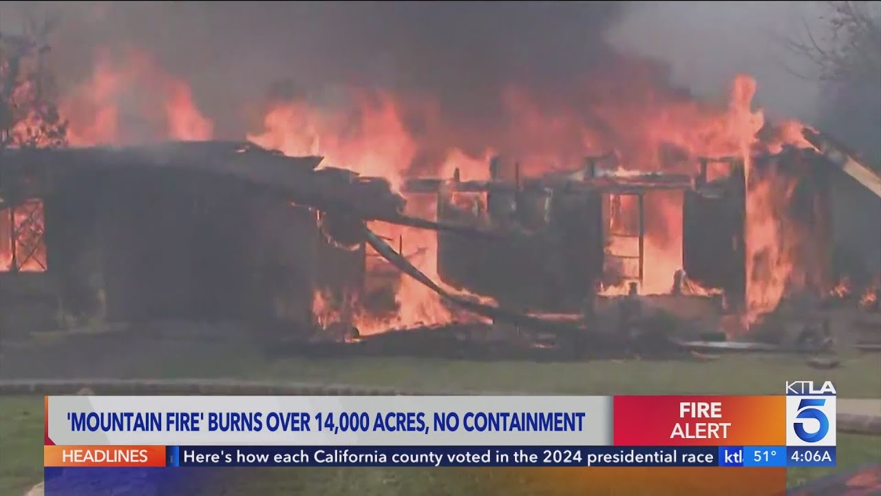 Mountain Fire burns over 14,000 acres; no containment