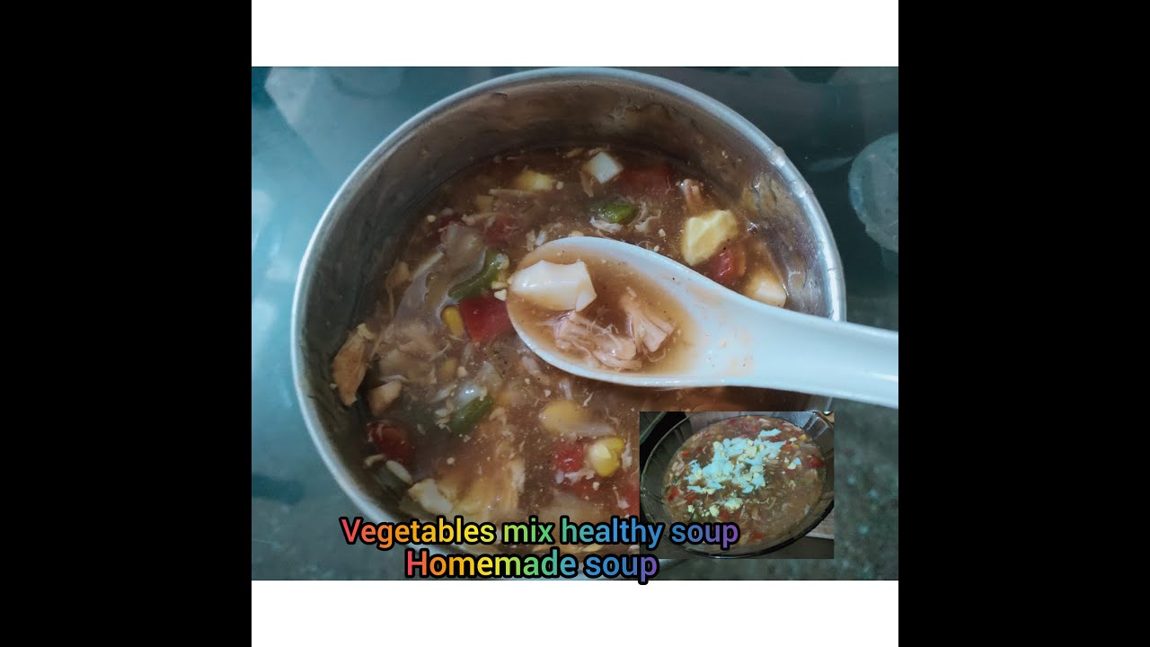Домашний суп (овощной суп, полезный для здоровья 🫕)