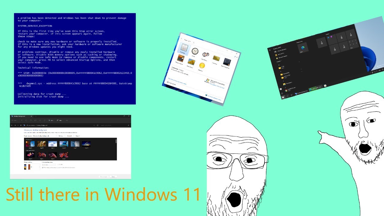 OLD UI elements in Windows 11