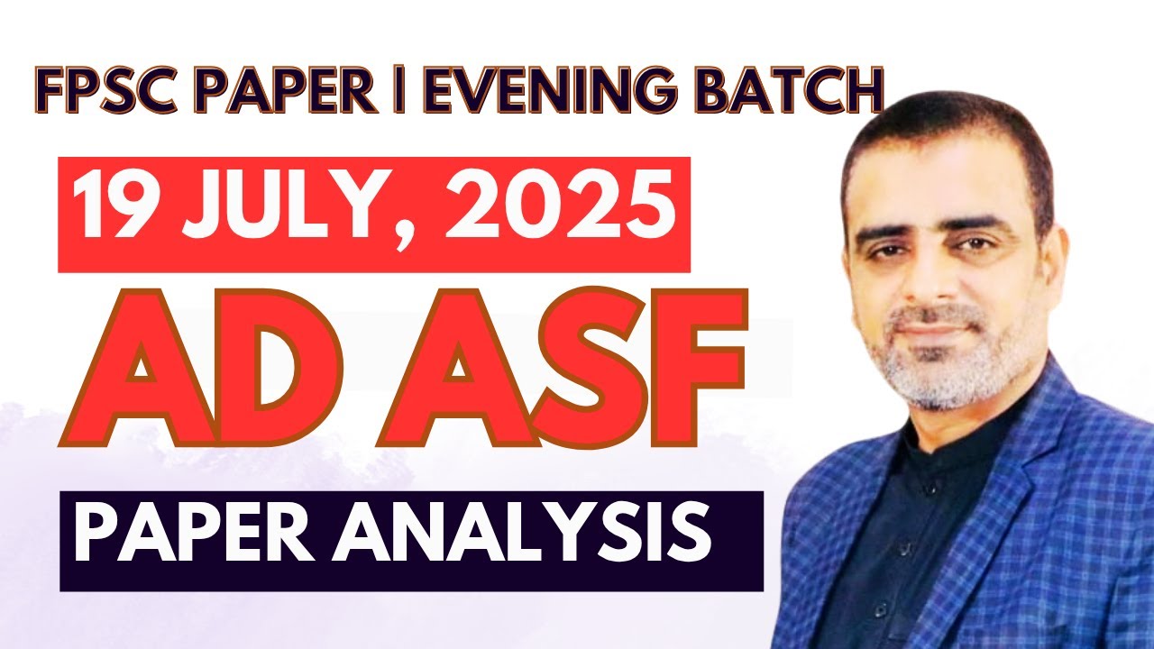 Today AD ASF | Evening Batch | Paper Analysis