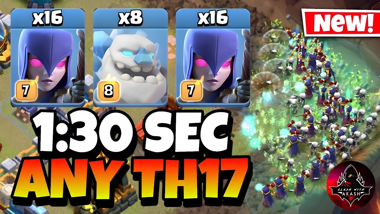 Epic Strategy! TH17 Zap Quake Witch is the Easiest TH17 Attack Strategy in Clash of Clans