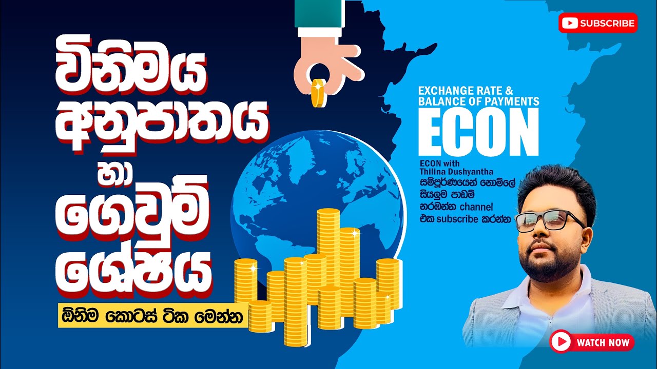 විනිමය අනුපාතය ඔක්කොම සරලවම | Exchange Rate| A/L ECON| පැය තුන හමාරෙන් පාඩම එක්කම MCQ ටික ගොඩ දාගමු.