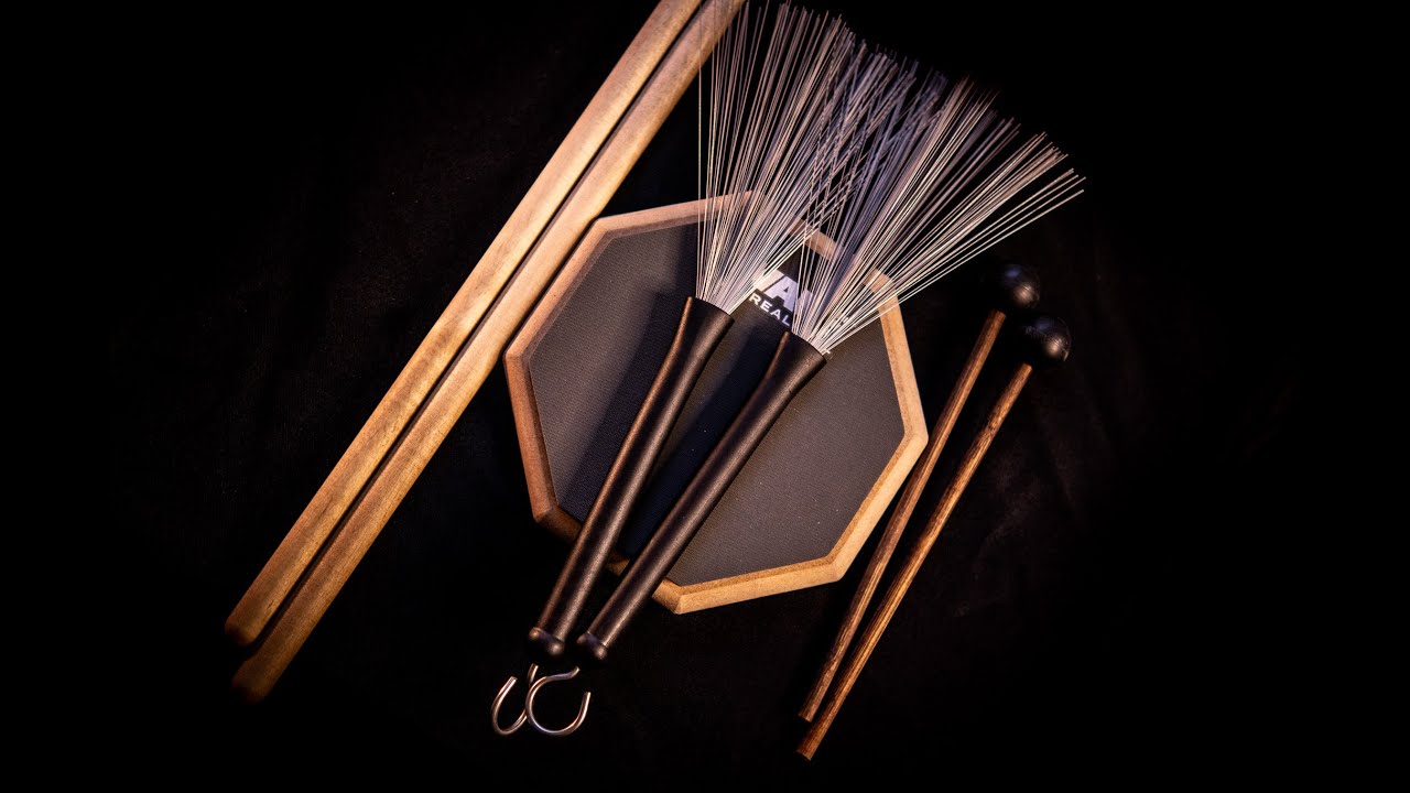 ASMR Drum Pad  (TAPPING, PATTING, RAMBLING) w/ different sticks Binaural Relaxation