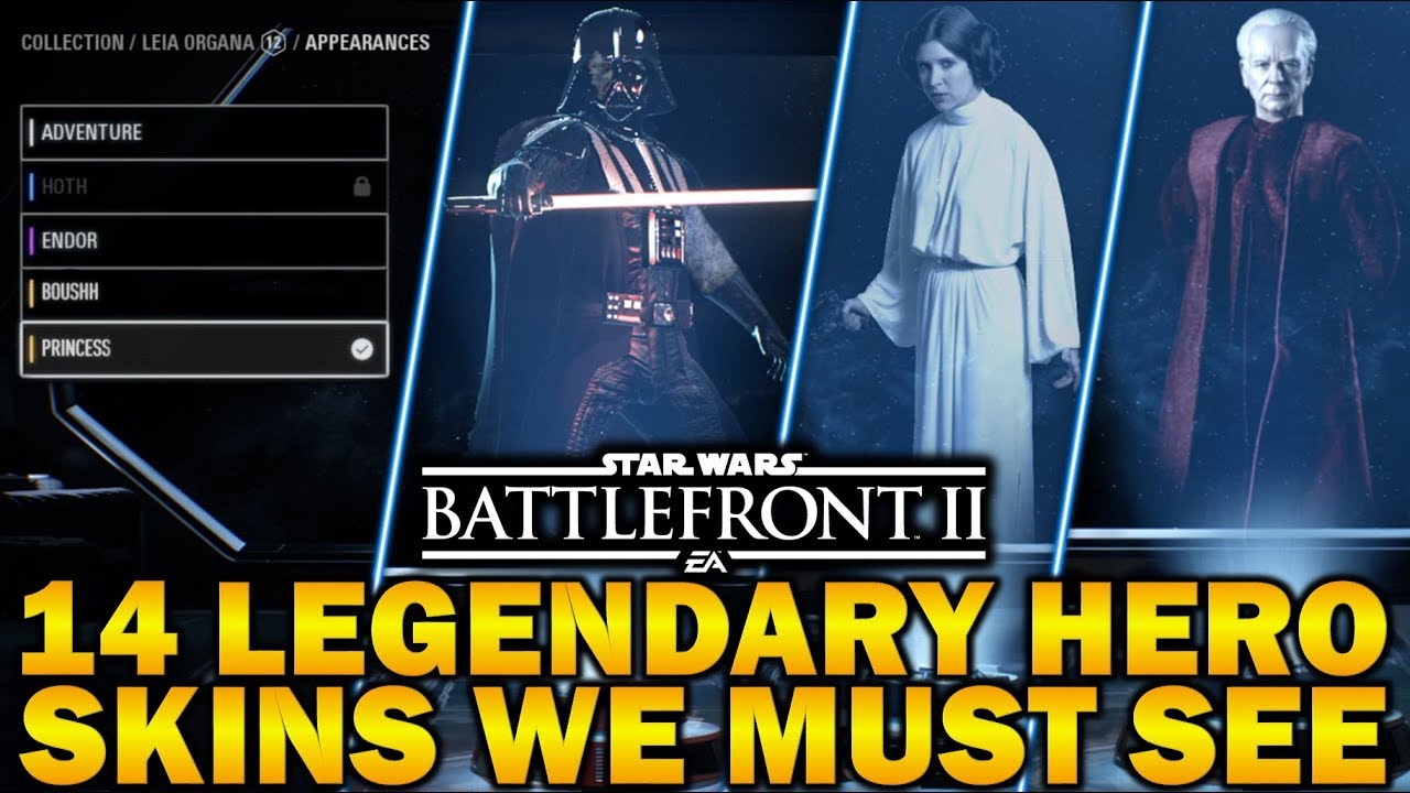 14 LEGENDARY HERO SKINS WE MUST SEE! Star Wars Battlefront 2