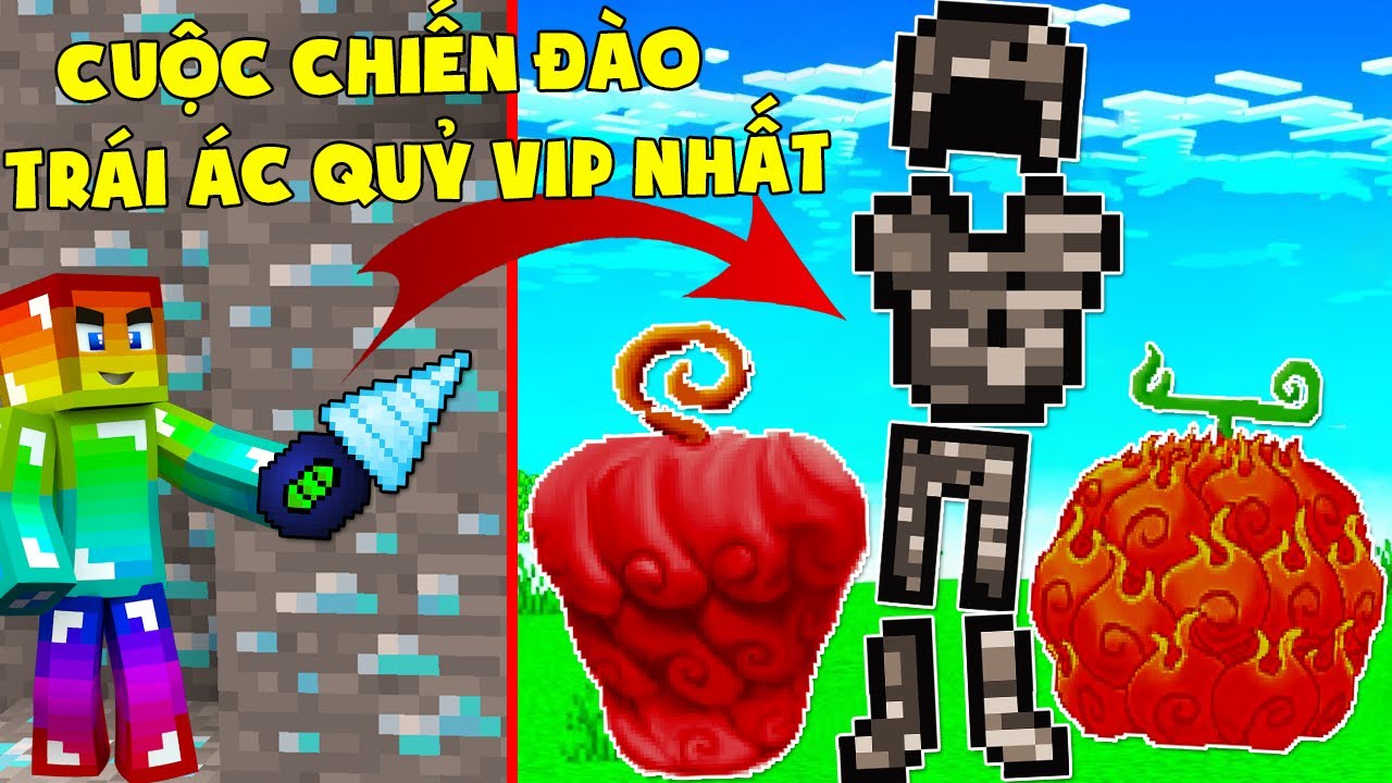 MINI GAME : CUỘC CHIẾN ĐÀO TRÁI ÁC QUỶ VIP MINECRAFT ** T GAMING LÀM BÁ CHỦ NHỜ TRÁI ÁC QUỶ SIÊU VIP