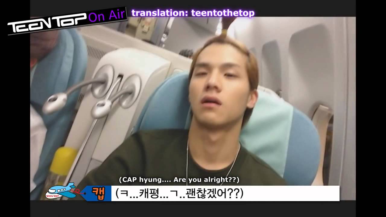 (eng sub) Teen Top On Air - VJ Ricky's Airplane Story