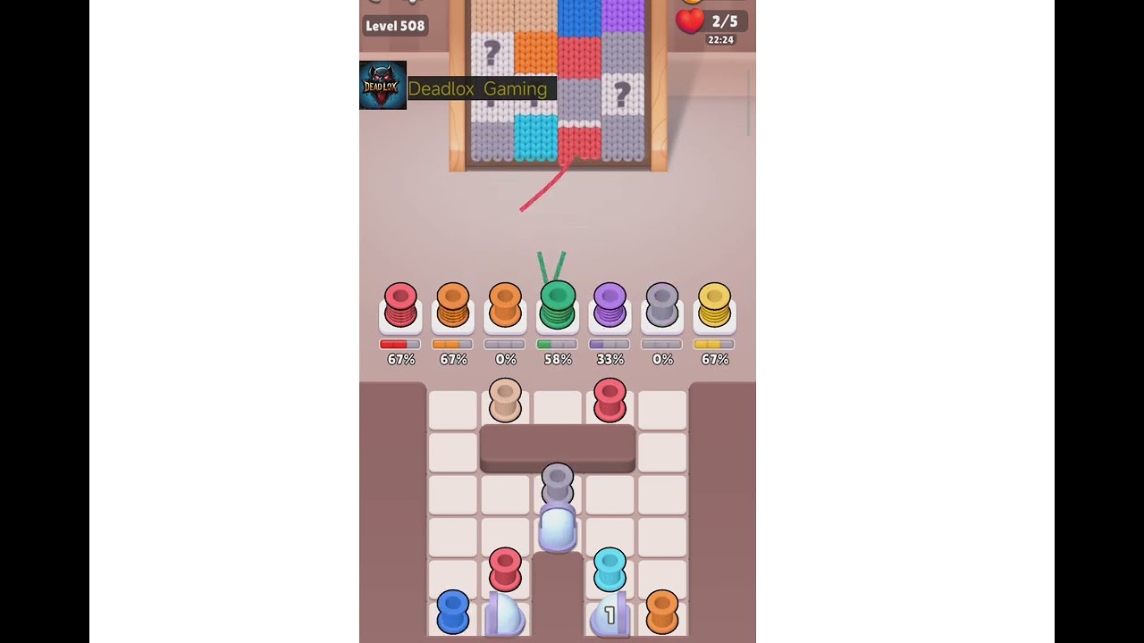 Color Knitzy Level 508. Walkthrough Gameplay