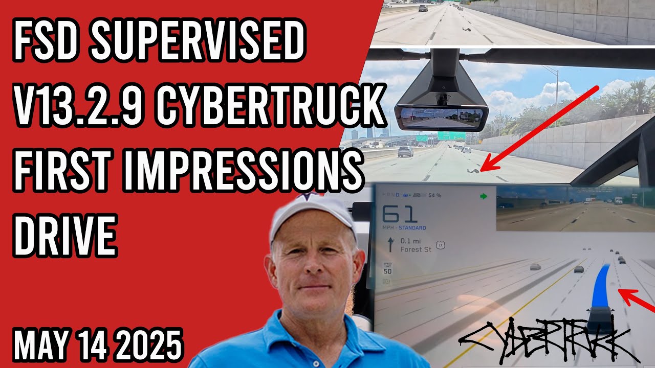 Cybertruck FSD Supervised v13.2.9 - First Impressions Drive