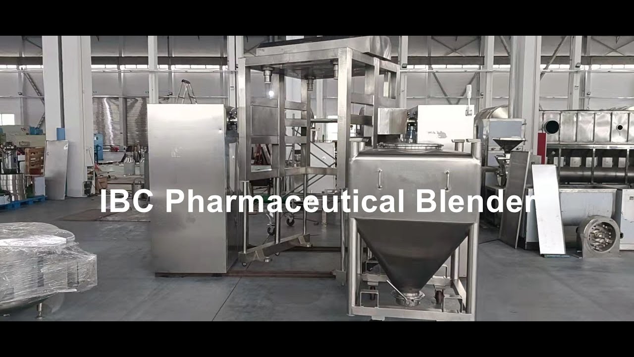 Yinda IBC Blender trial running for pharmaceuticals chemicals powder tumble mixing