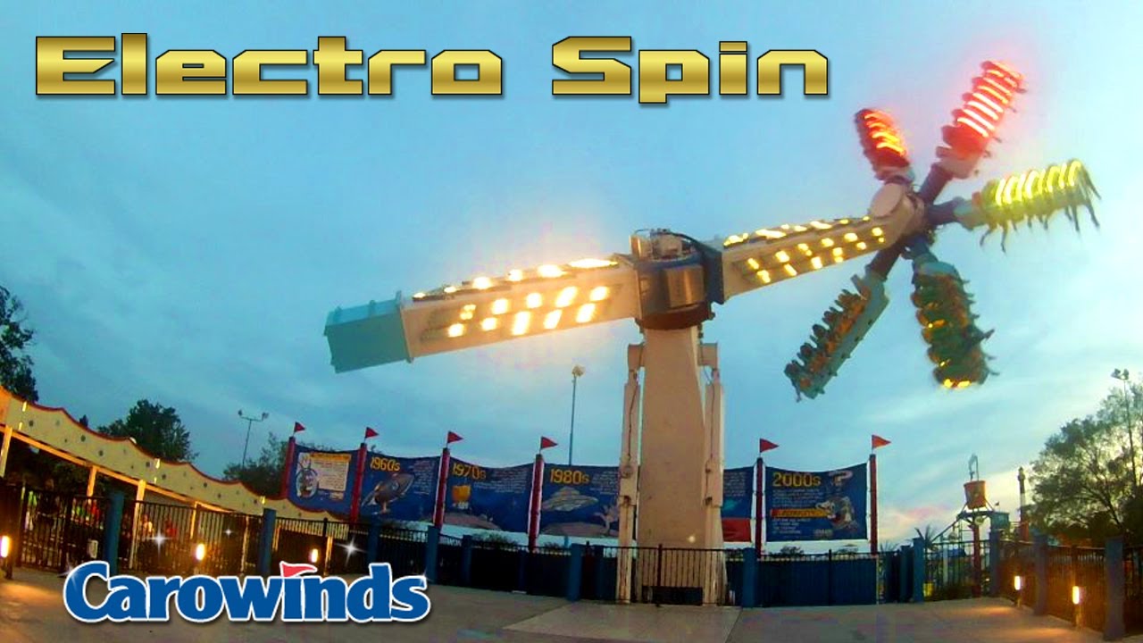 ELECTRO SPIN at Night (Carowinds)