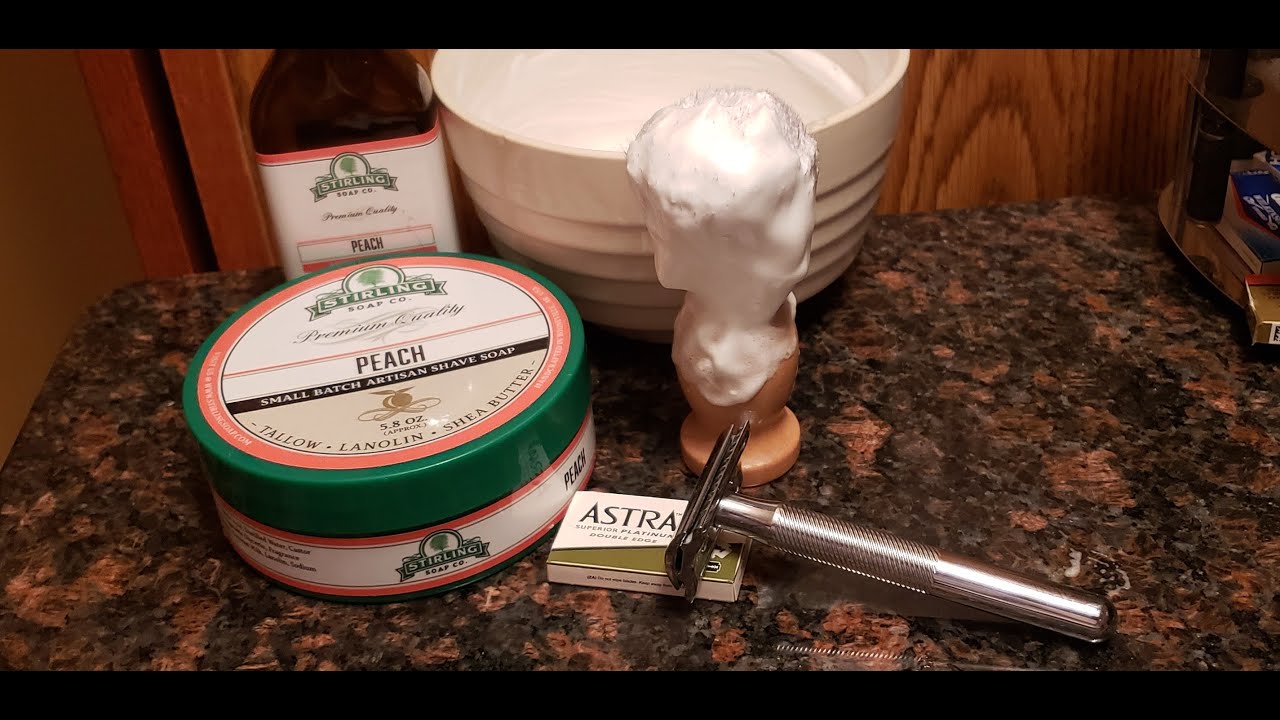 SOTD: Stirling Peach Soap / King C Gillette Razor / Stirling Peach Aftershave