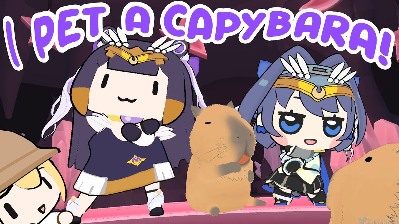SAILOR MOON INA pets a CAPYBARA at a CAPYCAT CAFE in KICHIJOJI! | Welcome Back!【CHAT】