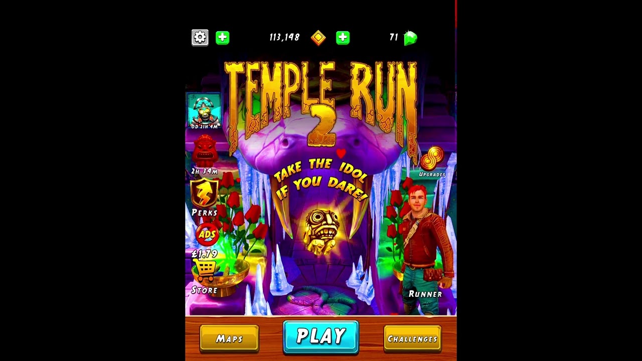 Temple run 2-gameplay of winter wasteland❄️ and sky summit☁️
