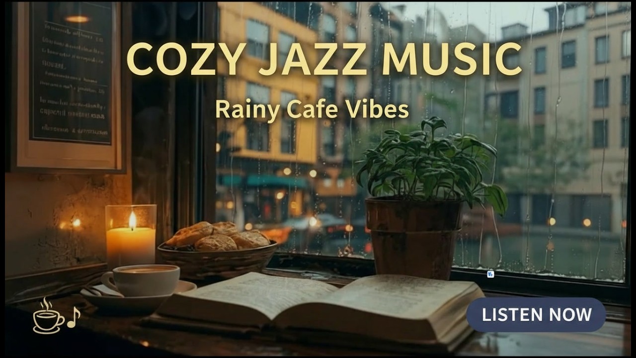 🌧☕ Rainy Café Jazz Night | Cozy Smooth Jazz for Study, Work & Relaxation