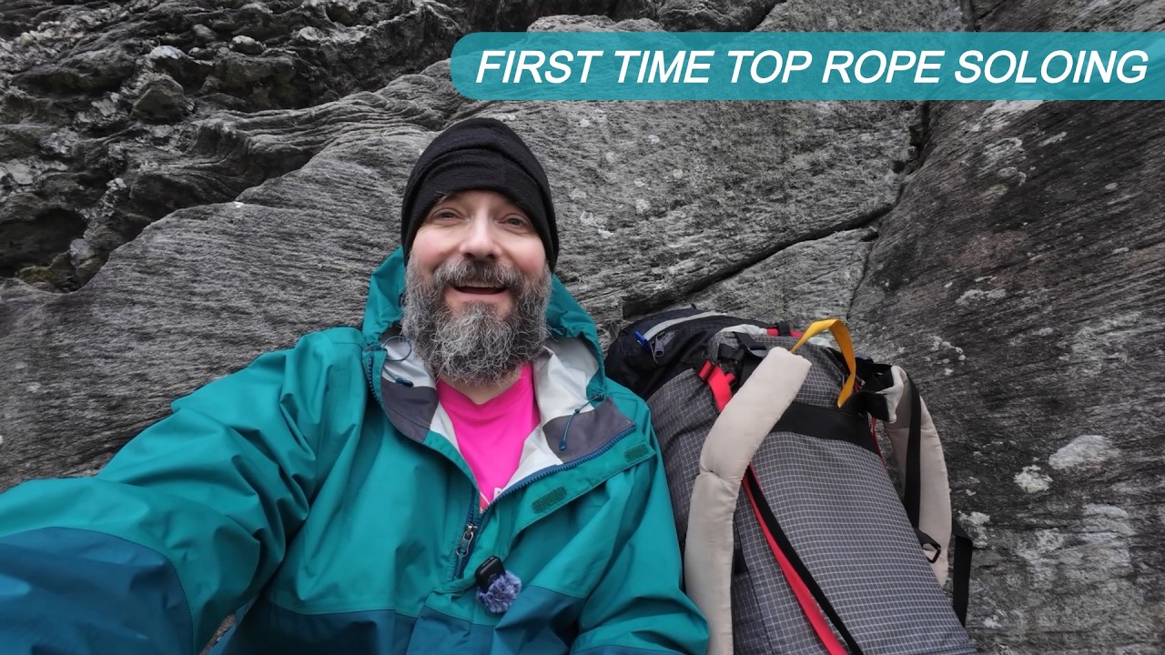 My First Attempt at Top Rope Soloing - Rock Climbing at the Mull of Kintyre in Scotland