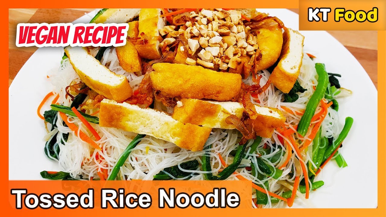 VEGAN Stir Fry Rice Noodle - How to make Vegan Tossed Rice Noodle Recipe || KT Food Adventure