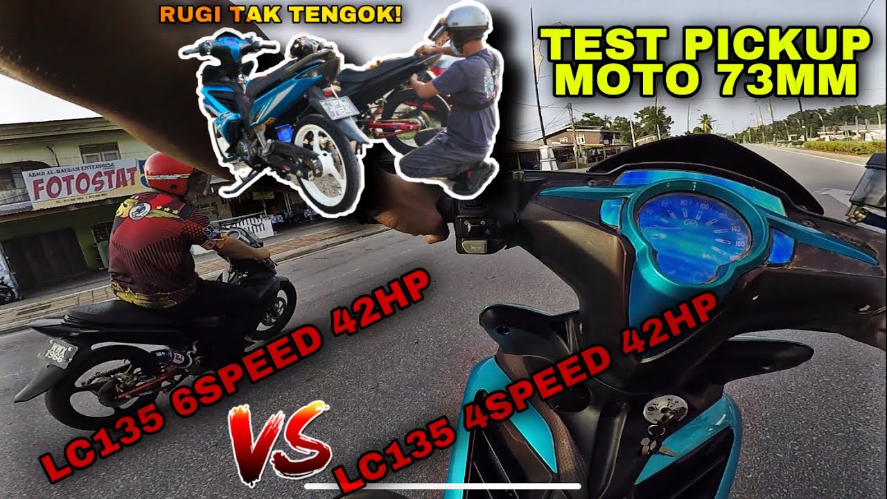 DRAG RACE LC135 73MM | LC135 6SPEED 42HP VS 4SPEED 42HP | PADU WEH 2 BIJIK MOTO NI PUNYA PICKUP
