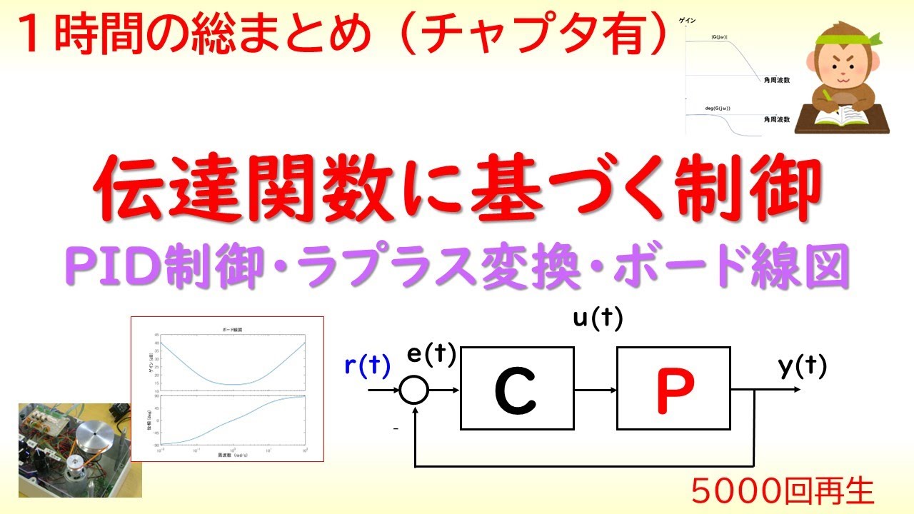 【制御工学の総まとめ】古典制御・伝達関数に基づく制御の総集編【PID制御・ラプラス変換・ボード線図・ブロック線図・最終値定理】