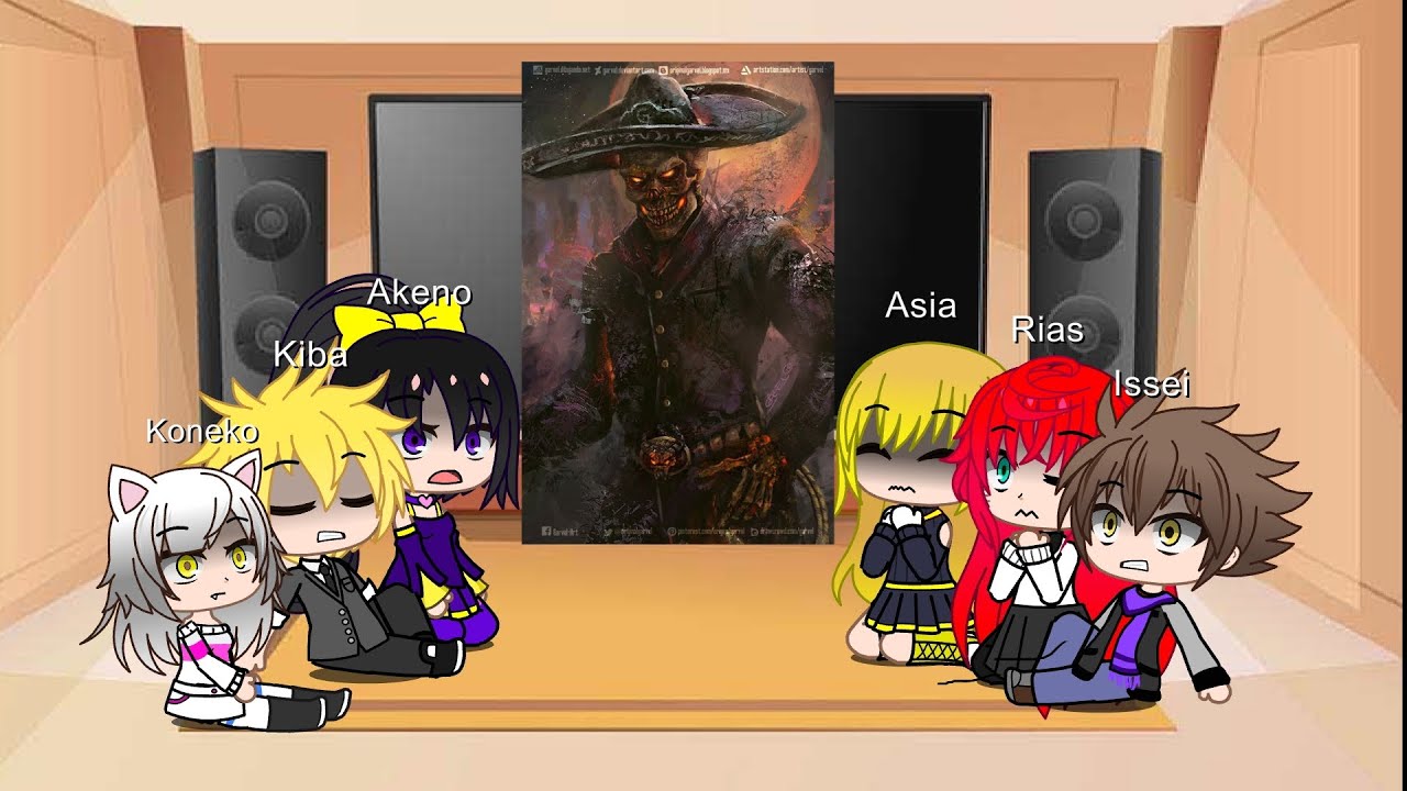 el séquito Gremory reacciona al charro negro (issei as charro negro)