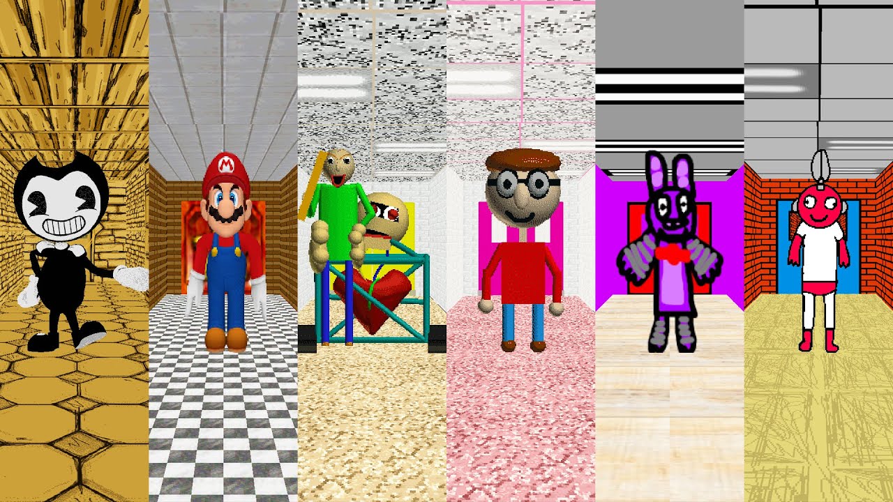 Mods 6 With Baldi Cartoon Games Part 2 | Baldi's Basics [Mod]