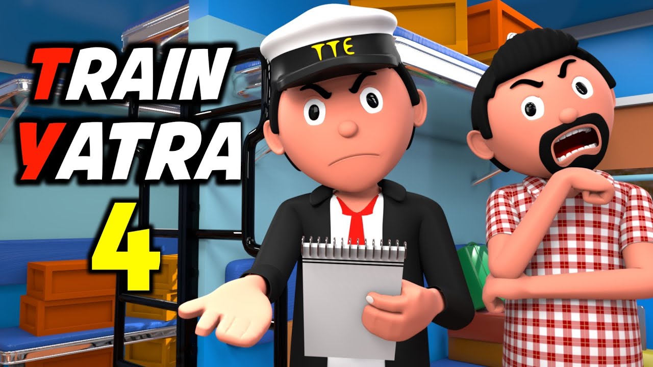 &lrm;TRAIN YATRA 4 | Funny Comedy Video | Desi Comedy | Cartoon | Cartoon Comedy | The Animo Fun