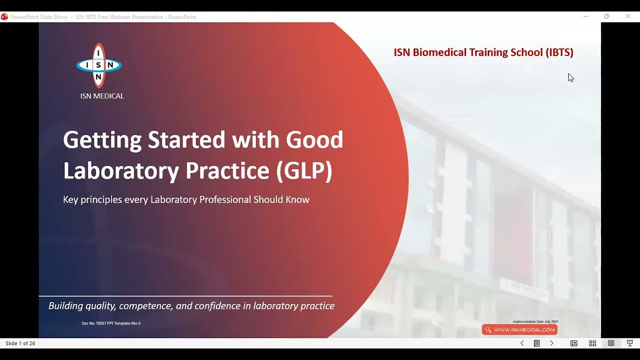 Webinar: Getting Started with Good Laboratory Practice