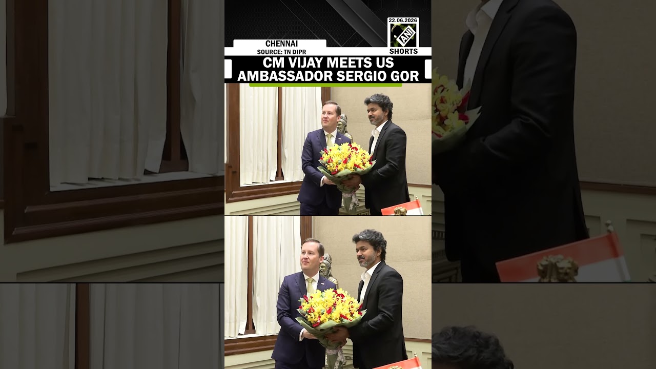 TN Chief Minister C Joseph Vijay meets US Ambassador to India Sergio Gor in Chennai