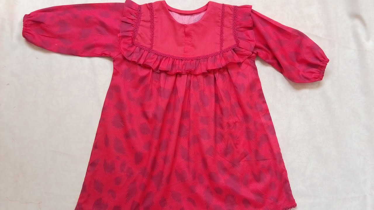 4 year baby girl top design | easy cutting & stitching |  4  کی بچی کا خوبصورت ٹاپ ڈیزائن
