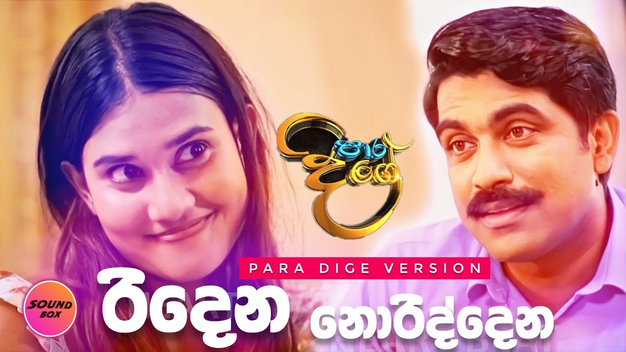 රිදෙන නොරිද්දන - Ridena Noriddana | Para Dige Version | Sahan Liyange | Sanka Dineth | Lyrics Video
