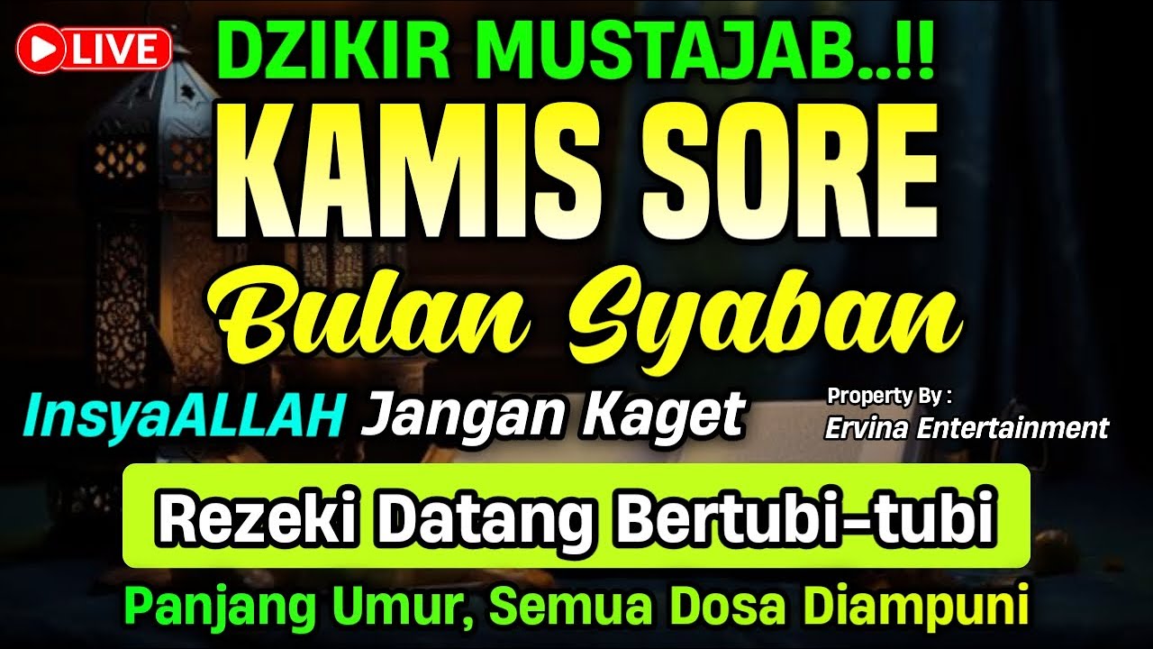 DZIKIR SORE HARI KAMIS MUSTAJAB..!! Doa Pembuka Pintu Rezeki dari Segala Penjuru | DZIKIR SORE