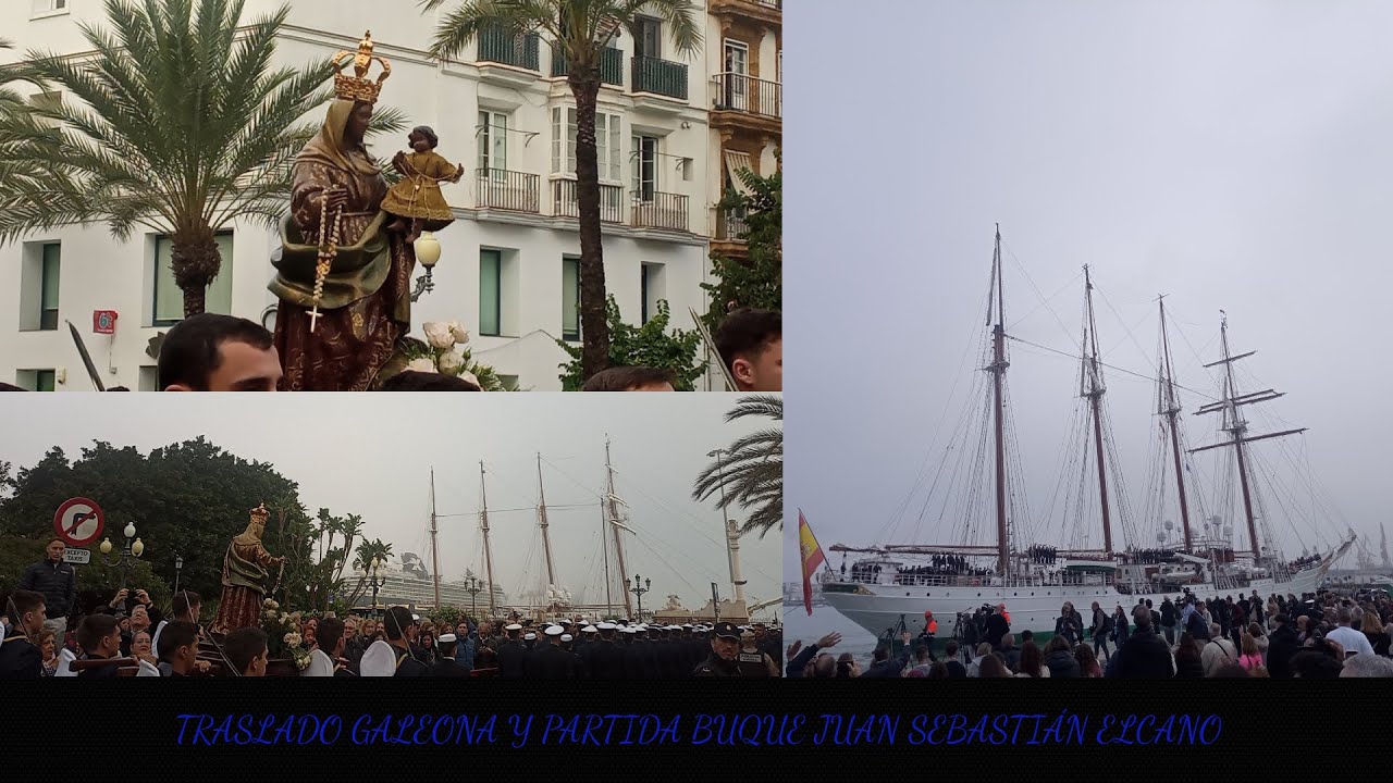 TRASLADO DE LA GALEONA Y PARTIDA DEL BUQUE JUAN SEBASTIÁN ELCANO 2025 #buqueelcano #lavenia2025