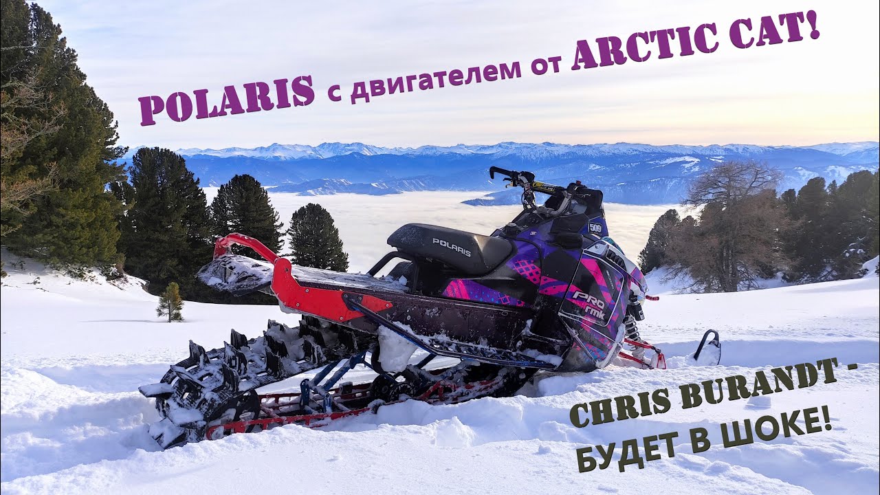 Фрэнки! Единственный в мире Polaris PRO RMK с двигателем от Arctic Cat #2024 #polaris #россия #snow