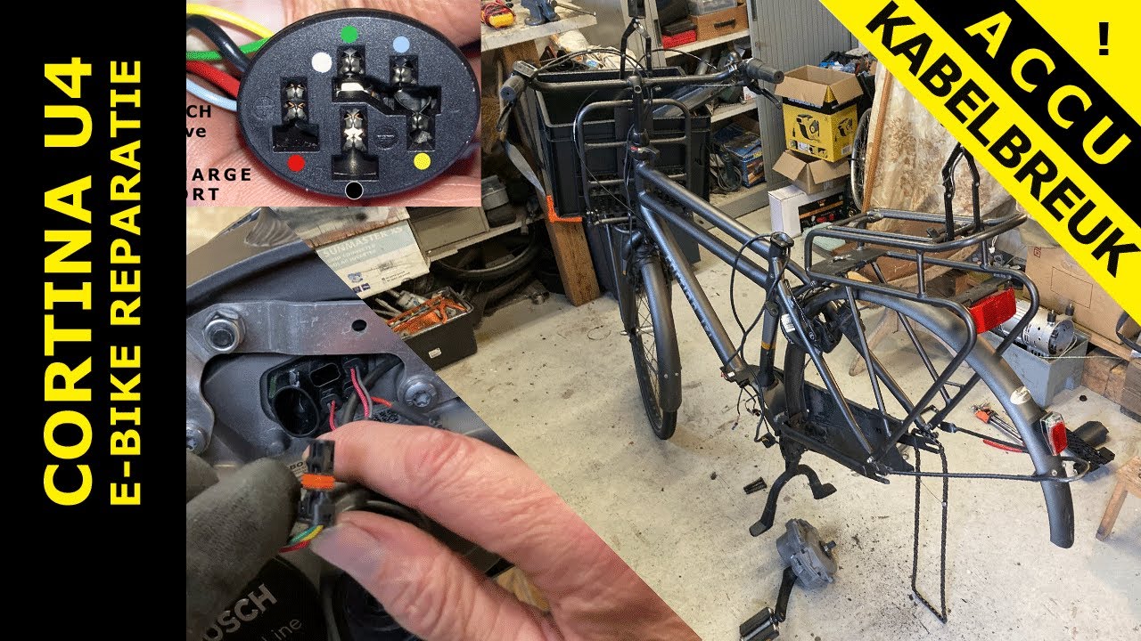 Cortina accukabel van Bosch Activeline motor kapot. Wat is de pinout? #ebike #diy