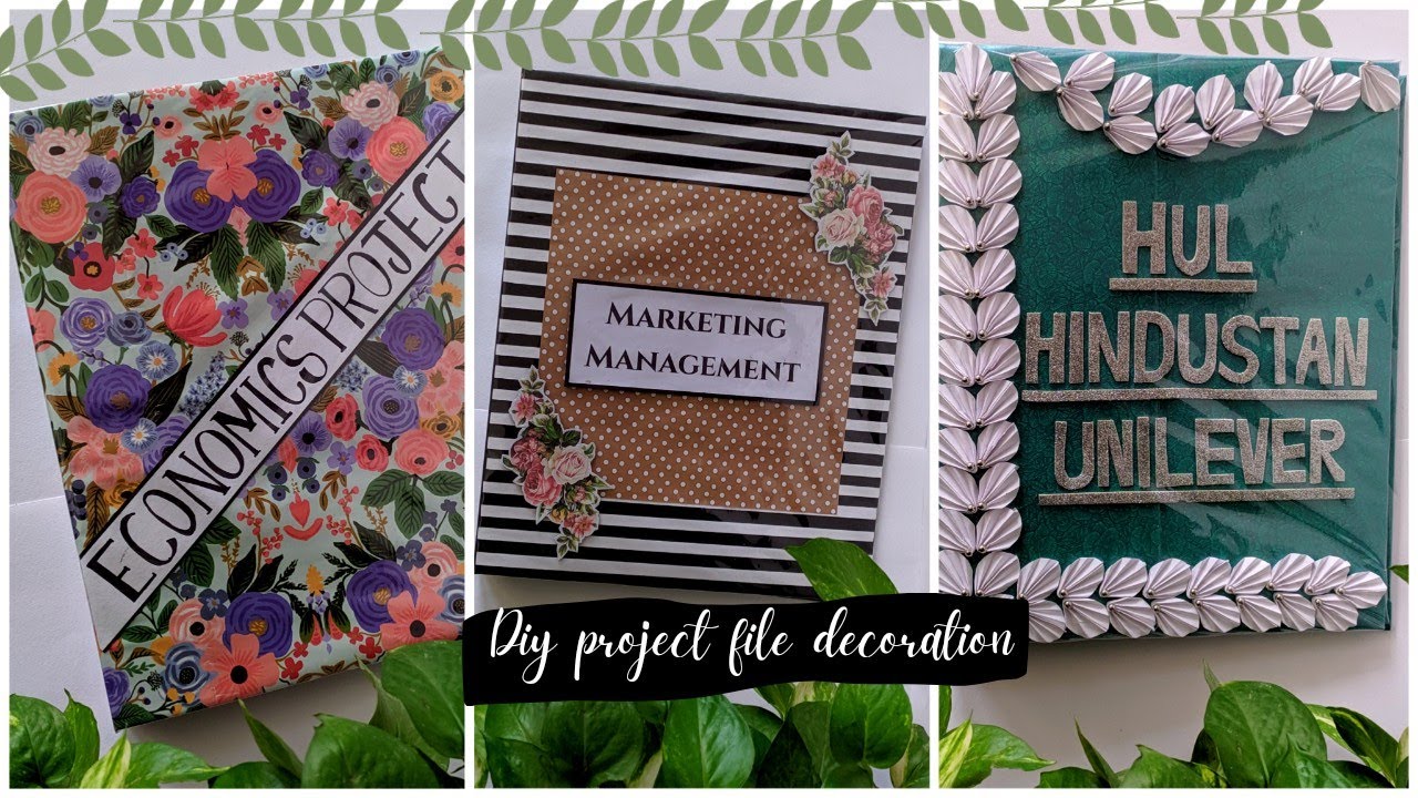 Project file decoration || How to make project file || Project file front decoration idea