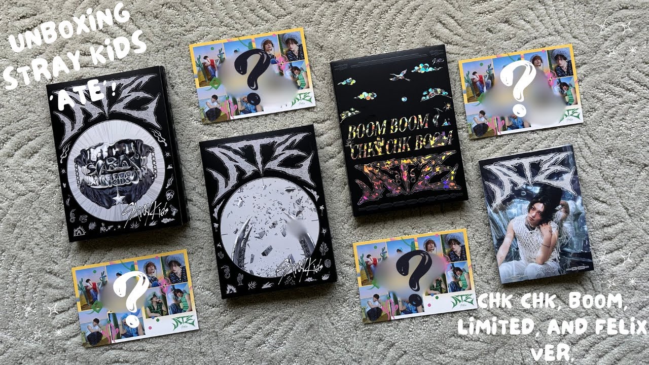 stray kids SIGNED ‘ate’ unboxing! ✰ (chk chk, boom, limited, and felix accordion ver.)