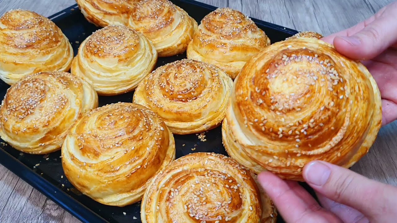 Вкусняшка ! Азербайджанская выпечка❗ Кат кат каватли булочка мазасига гап йук азербайджан ошхонаси