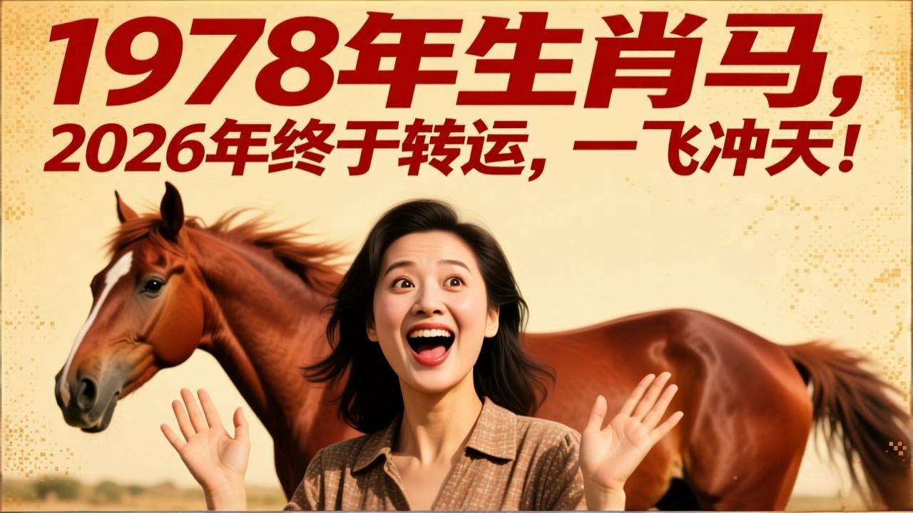 1978年属马人苦了47年 #生肖马2026年终于转运 #一飞冲天！