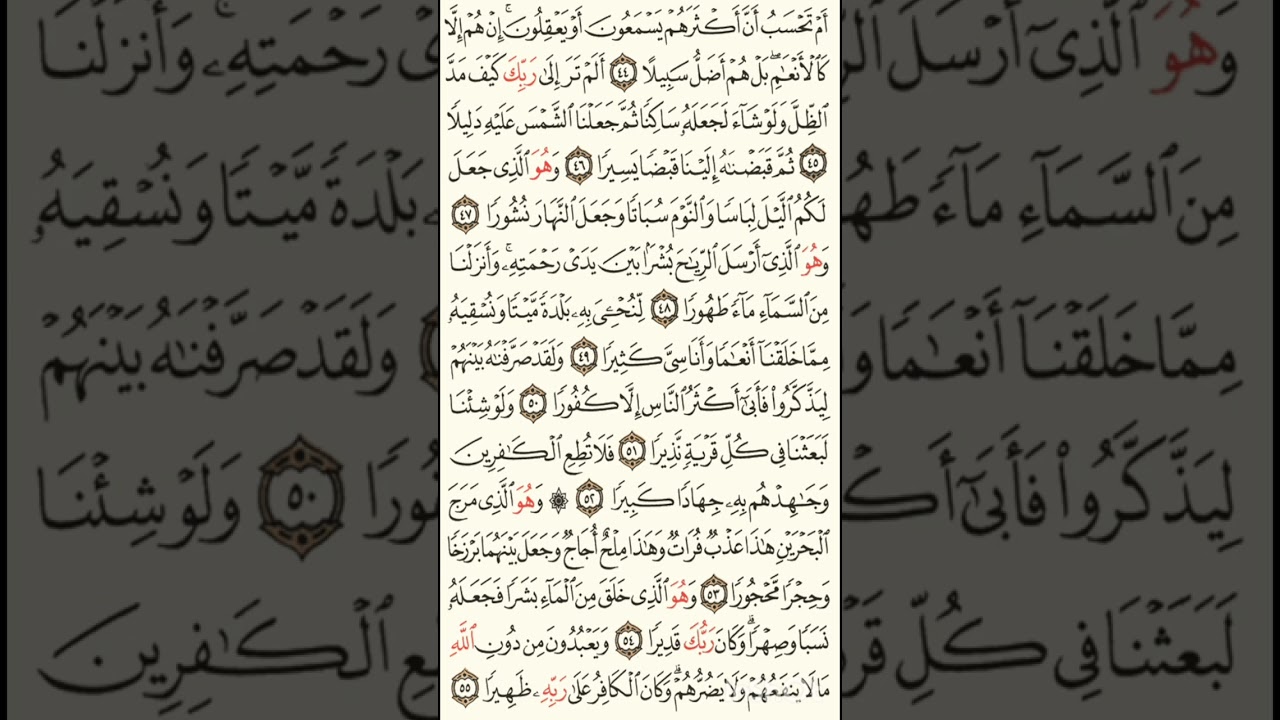 سورة الفرقان بهاء زعرب 